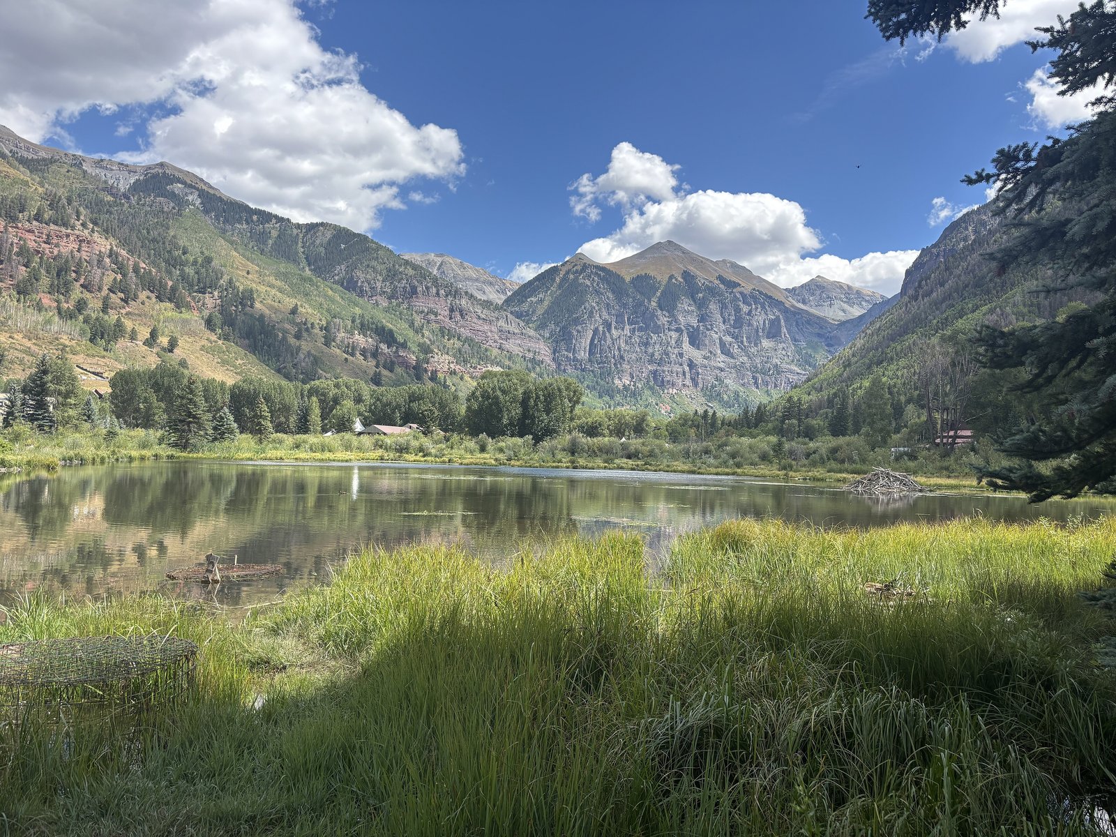 Trout Lake near Telluride in summer with San Juan Mountains